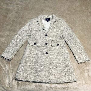 H&M Wool Blend Single Breasted Cream Coat
